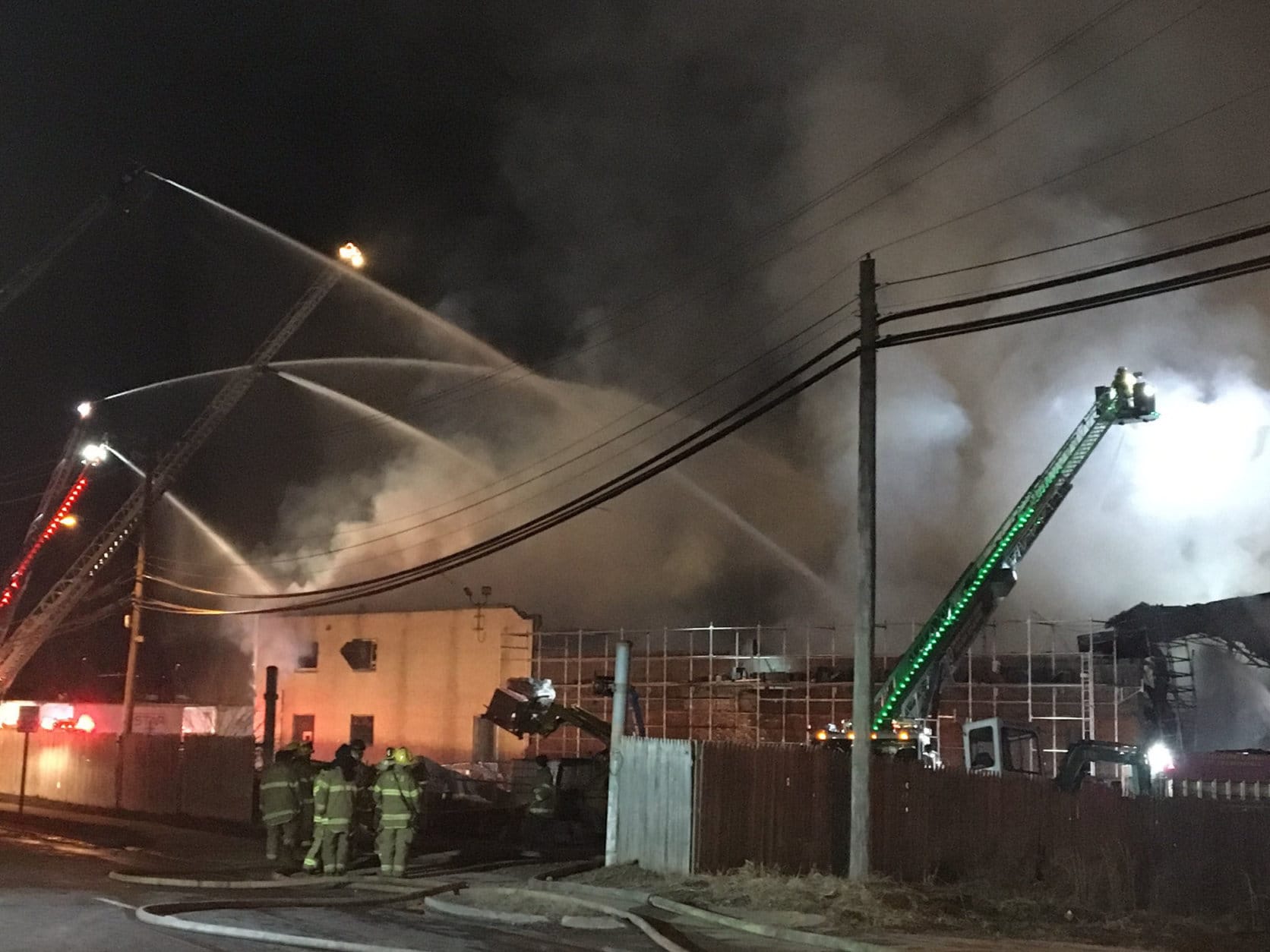 It took several hours for firefighters to get the fire under control and the "deep seated" fire continued to burn and smolder through the night, Prince George’s County Fire EMS spokesman Mike Brady said. (Courtesy Prince George's County Fire Department)