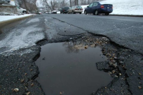 Look what showed up early: Potholes
