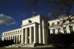 The Federal Reserve building is seen during a partial government shutdown in Washington, Monday, Dec. 24, 2018. President Donald Trump's attacks on the Federal Reserve spooked the stock market on Christmas Eve, and efforts by his Treasury secretary to calm investors' fears only seemed to make matters worse, contributing to another day of heavy losses on Wall Street. (AP Photo/Manuel Balce Ceneta)