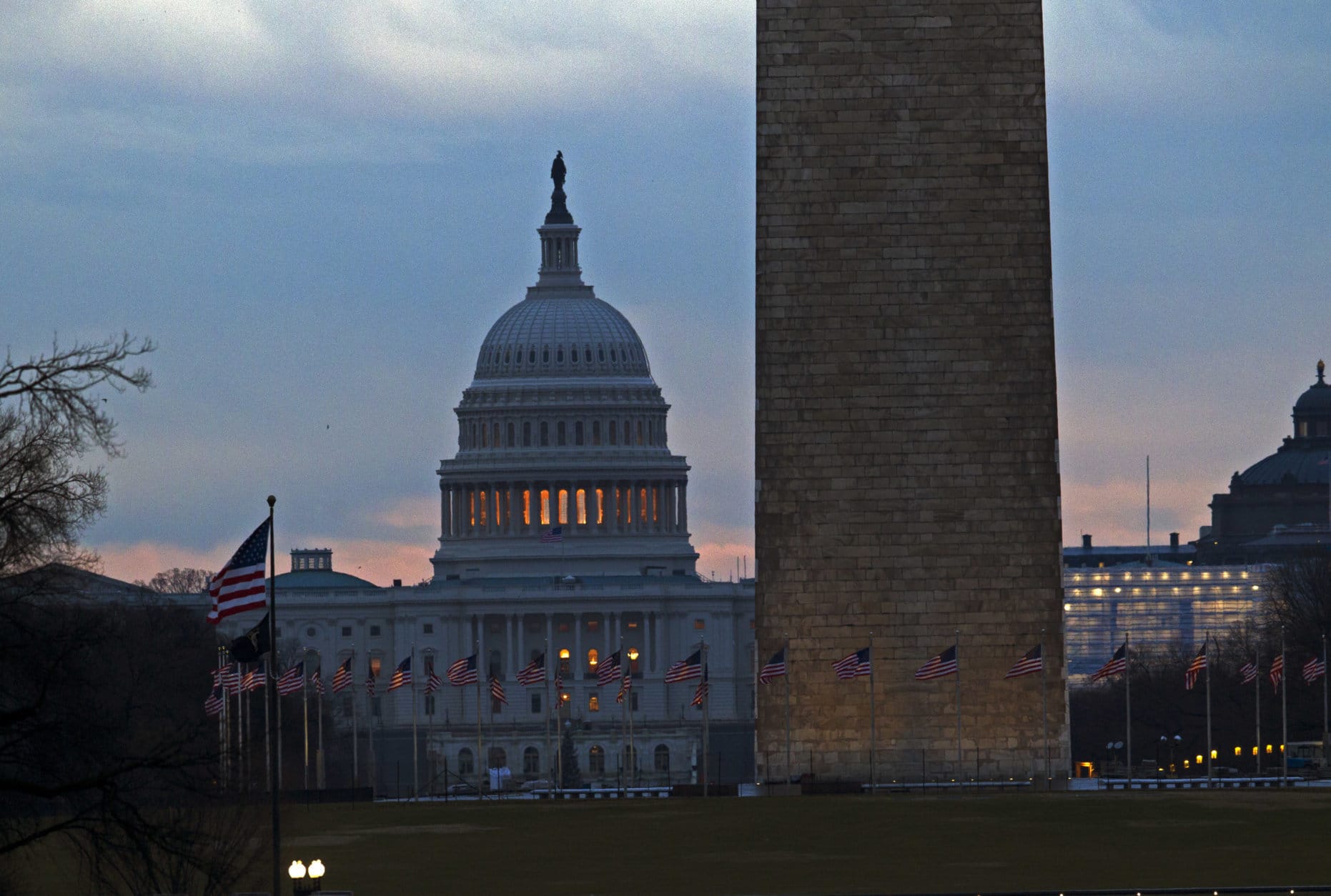 The U.S. Capitol is seen early in the morning in Washington, Tuesday, Jan. 1, 2019, as a partial government shutdown stretches into its third week. A high-stakes move to reopen the government will be the first big battle between Nancy Pelosi and President Donald Trump as Democrats come into control of the House.  (AP Photo/Jose Luis Magana)