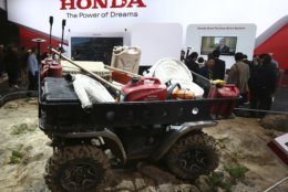 Honda displays their autonomous work vehicle at CES International Wednesday, Jan. 9, 2019, in Las Vegas. (AP Photo/Ross D. Franklin)