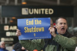 Several dozen federal employees and supporters demonstrated at the Sacramento International Airport calling for President Donald Trump and Washington lawmakers to end then partial government shutdown, Wednesday, Jan. 16, 2019, in Sacramento, Calif. (AP Photo/Rich Pedroncelli)