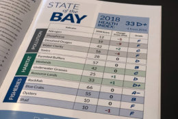 The breakdown of the 2018 State of the Bay report. (WTOP/Kate Ryan)