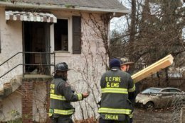 D.C. firefighters conduct shoring operations after the fire was put out. (Courtesy of DC Fire and EMS)