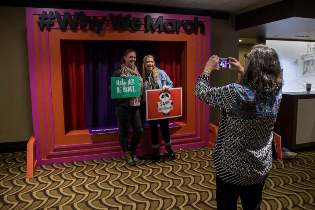 WASHINGTON, DC - JANUARY 17: Pro-Life supporters take phots during the 2019 March for Life Conference and Expo on January 17, 2019 in Washington, DC. (Photo by Zach Gibson/Getty Images)