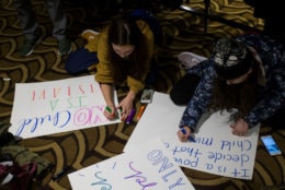 WASHINGTON, DC - JANUARY 17: Pro-Life supporters prepare signs following youth rally during the 2019 March for Life Conference and Expo on January 17, 2019 in Washington, DC. (Photo by Zach Gibson/Getty Images)