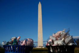 WASHINGTON, DC - DECEMBER 24:  Trash begins to accumulate along the National Mall near the Washington Monument due to a partial shutdown of the federal government on December 24, 2018 in Washington, DC. The partial shutdown will continue for at least a few more days as lawmakers head home for the holidays as Democrats and the Trump administration cannot agree on an amount of funding for border security. (Photo by Win McNamee/Photo by Win McNamee/Getty Images)