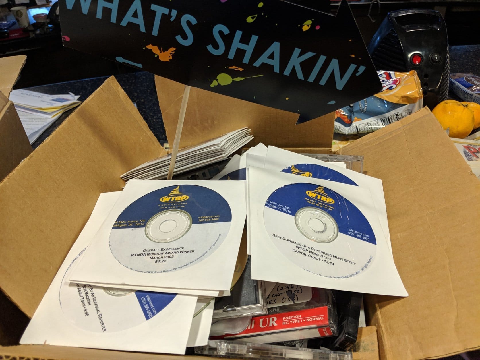 To win those awards, a news organization submits a collection of its best work. Some discs were never sent out. (WTOP/Jack Pointer)