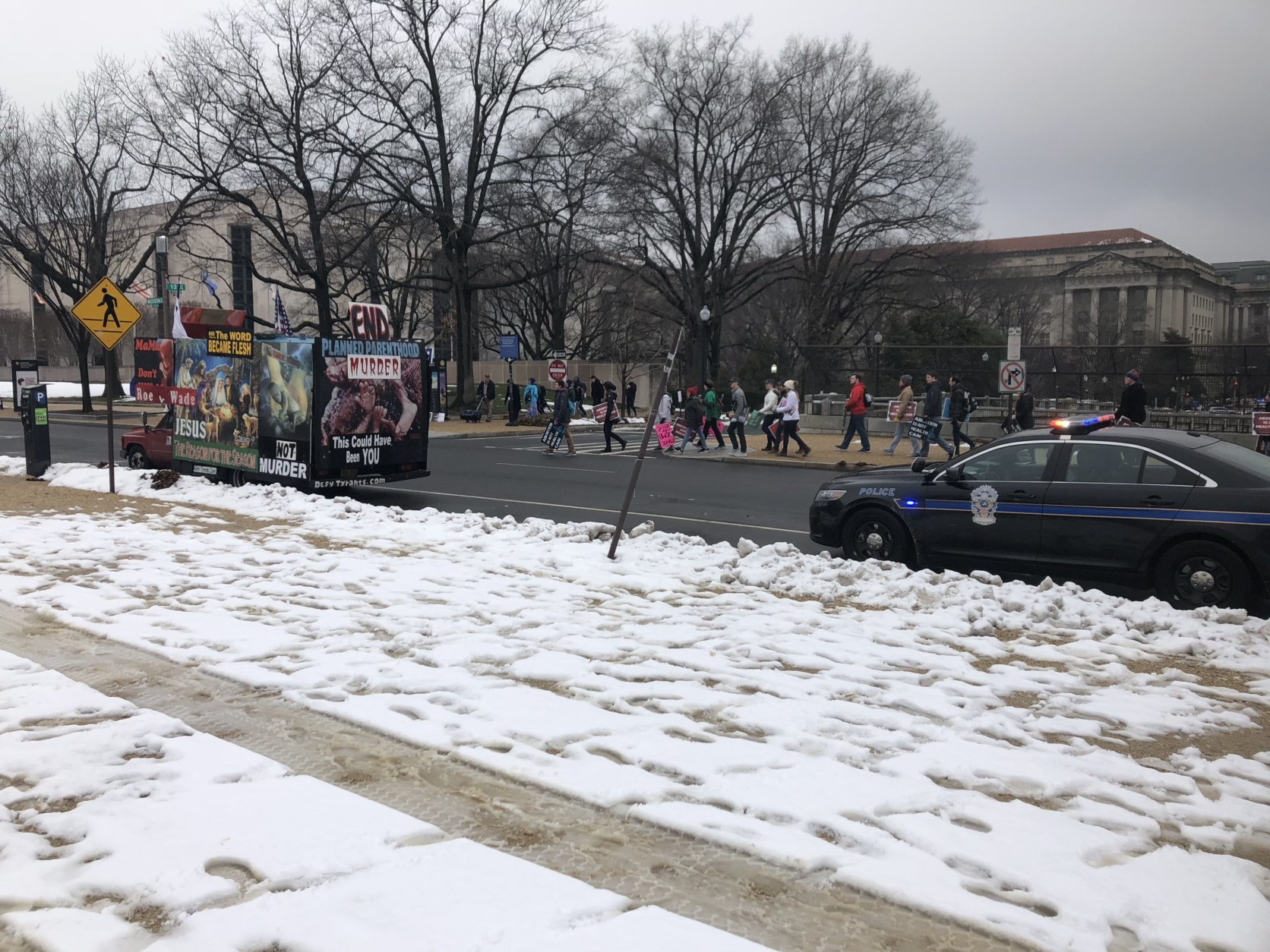 Crowds began to form early Friday for the annual March for Life (WTOP/Max Smith)
