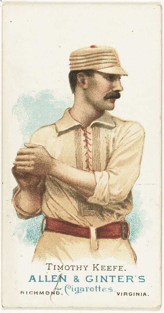 Timothy Keefe, New York Giants. Issued in 1887 by Allen & Ginter World's Champions. (Courtesy: Library of Congress)