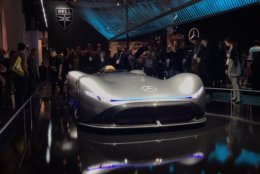 Mercedes unveils its latest cutting-edge vehicle at CES. (Heather Mahoney)
