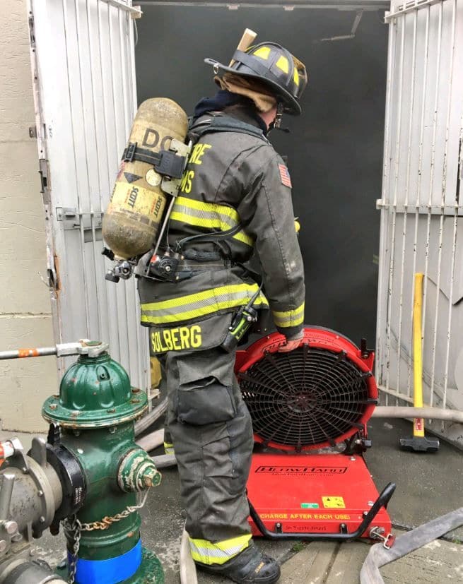 A medical marijuana facility filled with smoke from a fire on Saturday, Jan. 5, 2019. (Courtesy DC Fire and EMS)