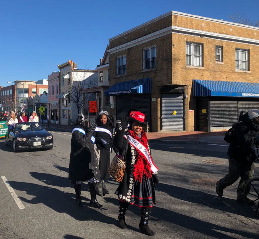 More people taking part in D.C.'s annual Martin Luther King Jr. Day parade. (WTOP/Mike Murillo)