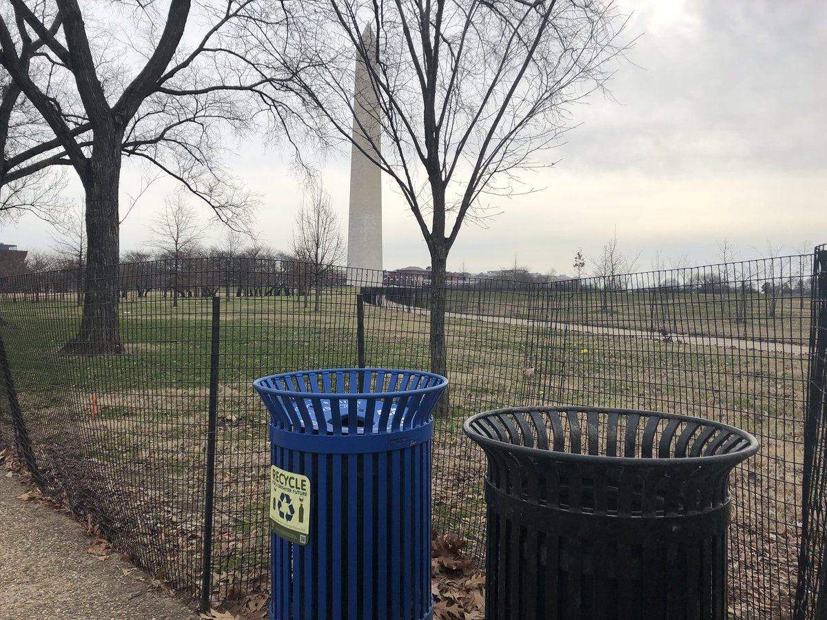 Outside groups have stepped in and picked up the trash. The photo shows that trash has been cleaned up as of Thursday morning. (WTOP/Nick Iannelli) 
