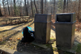 The National Park Service announced it will start trash pickup again at its parks. (WTOP/Mike Murillo)