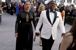 Megan Wollover, left, and Tracy Morgan arrive at the 25th annual Screen Actors Guild Awards at the Shrine Auditorium &amp; Expo Hall on Sunday, Jan. 27, 2019, in Los Angeles. (Photo by Matt Sayles/Invision/AP)