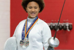 Michaela Joyce, 14, took home the silver medal at he 2019 USA Fencing Junior Olympics. (Courtesy Cardinal Fencing Academy)