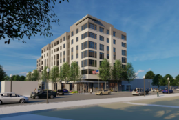 The Arlington County Board has approved a plan to redevelop the aging American Legion Post 39, at 3445 Washington Blvd., into a new, affordable housing apartment building and a new home for the Legion post. (Courtesy Arlington County)
