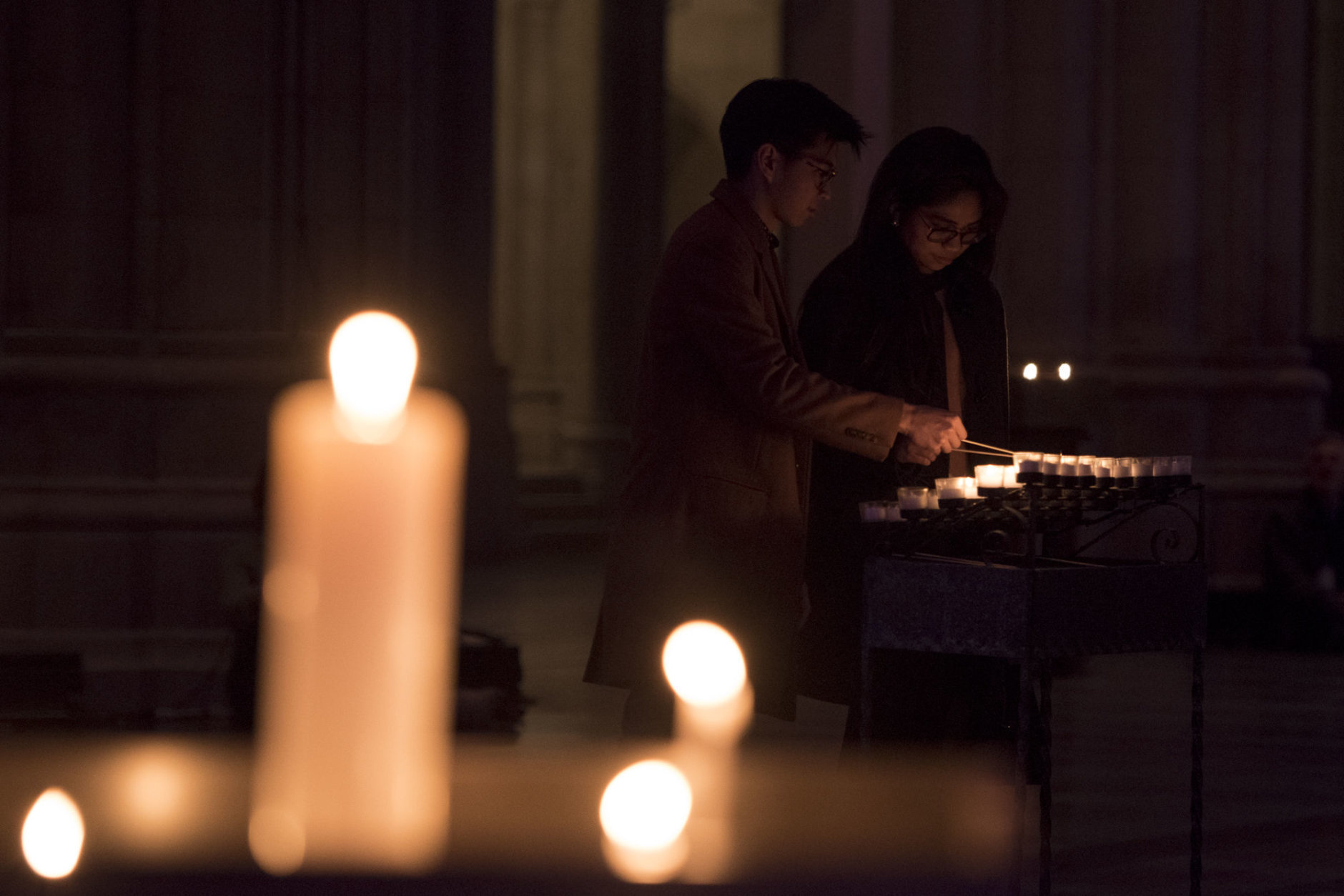 The cathedral opened its doors to prayer and meditation Tuesday night as part of the week's "Seeing Deeper" events. (Courtesy Washington National Cathedral)