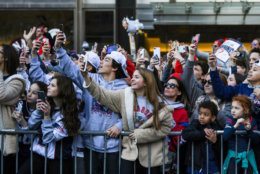 BOSTON, MASSACHUSETTS - FEBRUARY 05: Fans react during the New England Patriots Super Bowl Victory Parade on February 05, 2019 in Boston, Massachusetts. (Photo by Billie Weiss/Getty Images)