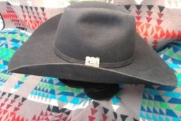 One of the members of the group made a cowboy hat for the president in case they saw him. They didn’t, but they hope to get it to him in the near future. (Courtesy Couy Griffin)
