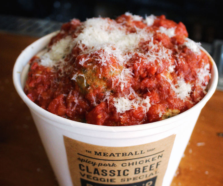 Here's what the bucket of meatballs looks like.(Courtesy The Meatball Shop)