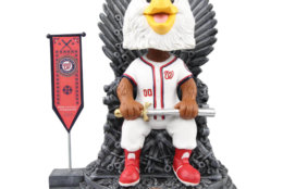 Three designs merge the Nats logo and mascot with characters and imagery from HBO's wildly popular fantasy epic. They're limited to just 2,019 pieces, and are available for preorder. (Courtesy Washington Nationals)