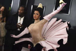 Offset, left, and Cardi B arrive at the 61st annual Grammy Awards at the Staples Center on Sunday, Feb. 10, 2019, in Los Angeles. (Photo by Jordan Strauss/Invision/AP)