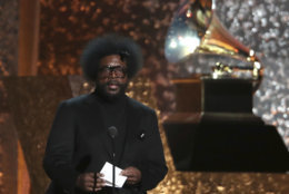 Questlove presents an award at the 61st annual Grammy Awards on Sunday, Feb. 10, 2019, in Los Angeles. (Photo by Matt Sayles/Invision/AP)