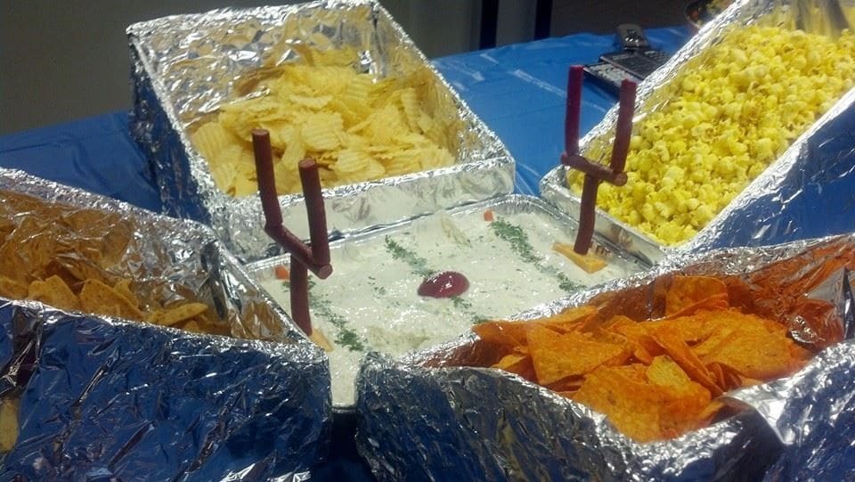 For the 2014 party, midday editor Mike Jakaitis made the "Mile High Cholesterol Stadium." (WTOP Mike Jakaitis) 