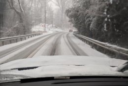Readers report that road conditions are dangerous in Old Dominion in Arlington, Virginia. (Courtesy @GinoKusa via Twitter)