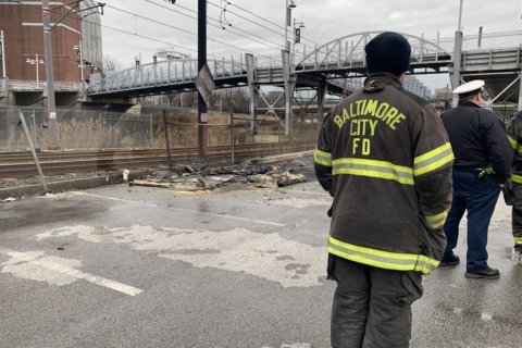 Man dead after Baltimore port-a-potty fire