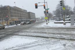 It's not the average rush hour at 8:55 a.m. on Wisconsin Avenue in Northwest D.C. (WTOP/Rick Massimo)