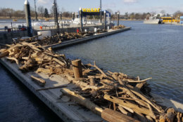 As of Friday, four 30 yard dumpsters of debris had been removed from the channel. (Courtesy Patrick Revord)