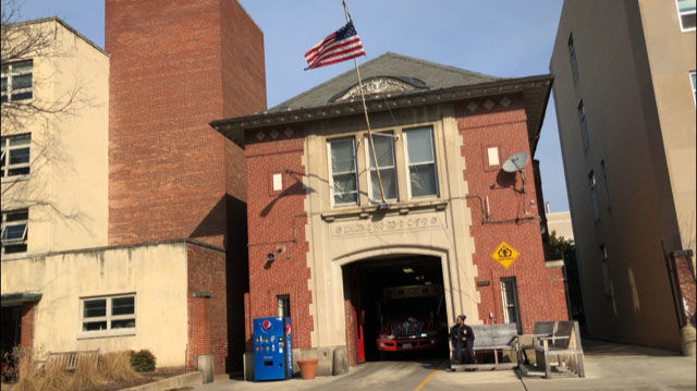 The firehouse for Engine 23 in Foggy Bottom was built in 1910. (WTOP/John Aaron)