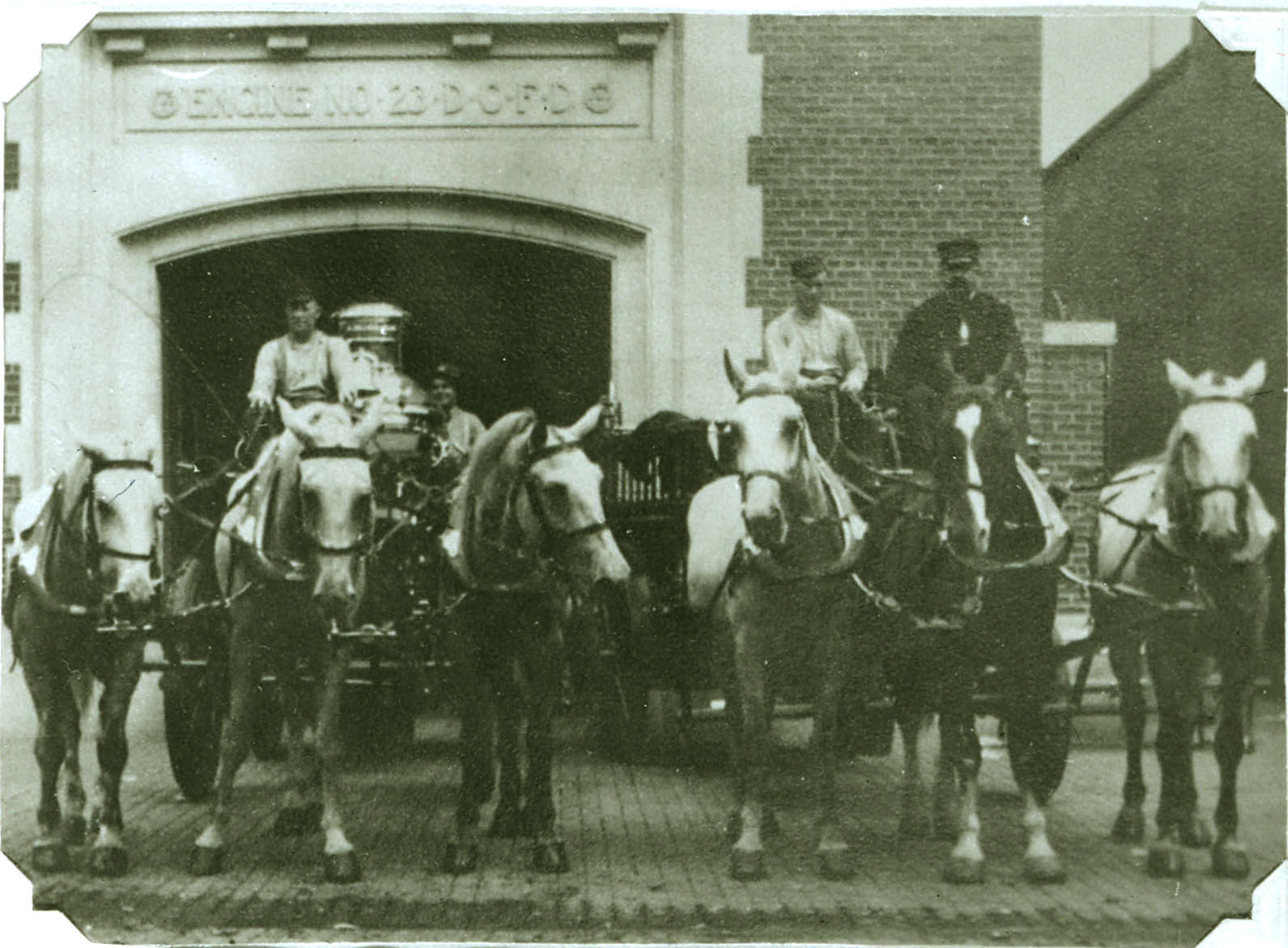 The station originally housed horse-drawn pieces of fire equipment (Courtesy DC Fire and EMS Museum)