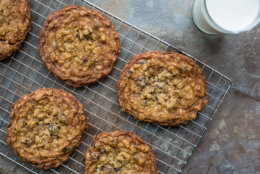 This January 2017 photo shows butterscotchy oatmeal cookies in New York. This dessert is from a recipe by Katie Workman. (Sarah Crowder via AP)