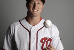 This is a 2019 photo of Andrew Stevenson of the Washington Nationals baseball team. This image reflects the 2019 active roster as of Friday, Feb. 22, 2019, when this image was taken. (AP Photo/Jeff Roberson)
