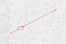 A map depicting the stretch of Maryland Avenue included in the reconstruction project. (Courtesy DDOT)