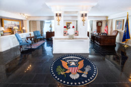 D.C.’s Hamilton Hotel is commemorating the final season of HBO’s "Veep" with a replica of former President Selina Meyer’s Oval Office. (Courtesy Hamilton Hotel)