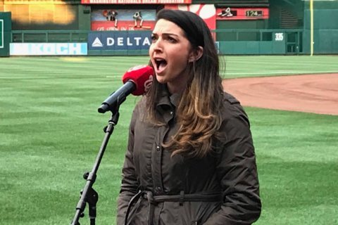 ‘Oh say can you see?’: Anthem performers try out at Nationals Park