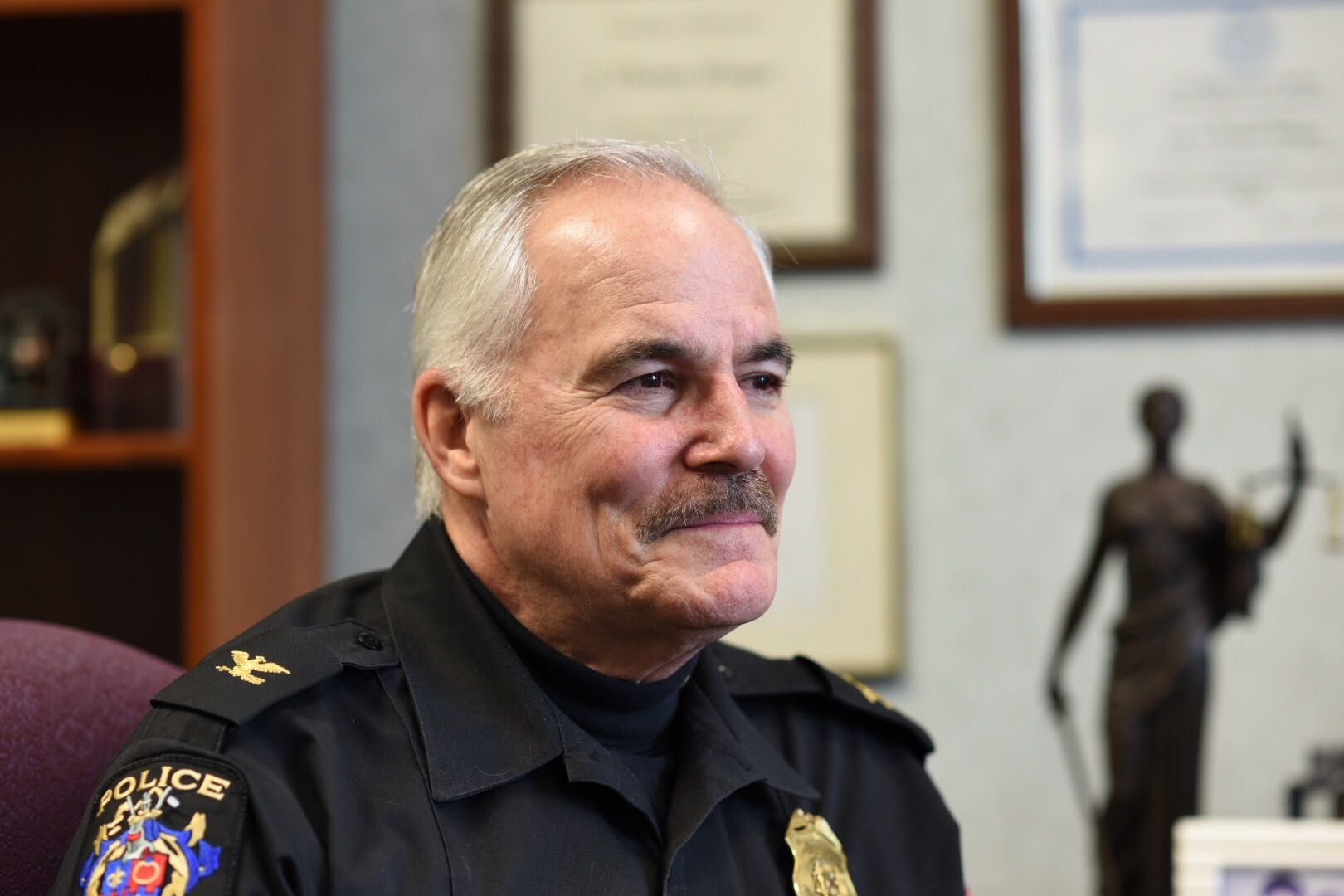 Montgomery County Police Chief Tom Manger says there’ve been a lot of “best days on the job”; whenever they make a big arrest or help a victim. (WTOP/Kate Ryan)