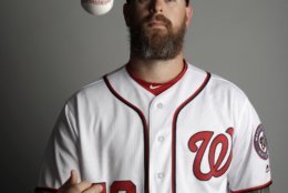This is a 2019 photo of Justin Miller of the Washington Nationals baseball team. This image reflects the 2019 active roster as of Friday, Feb. 22, 2019, when this image was taken. (AP Photo/Jeff Roberson)