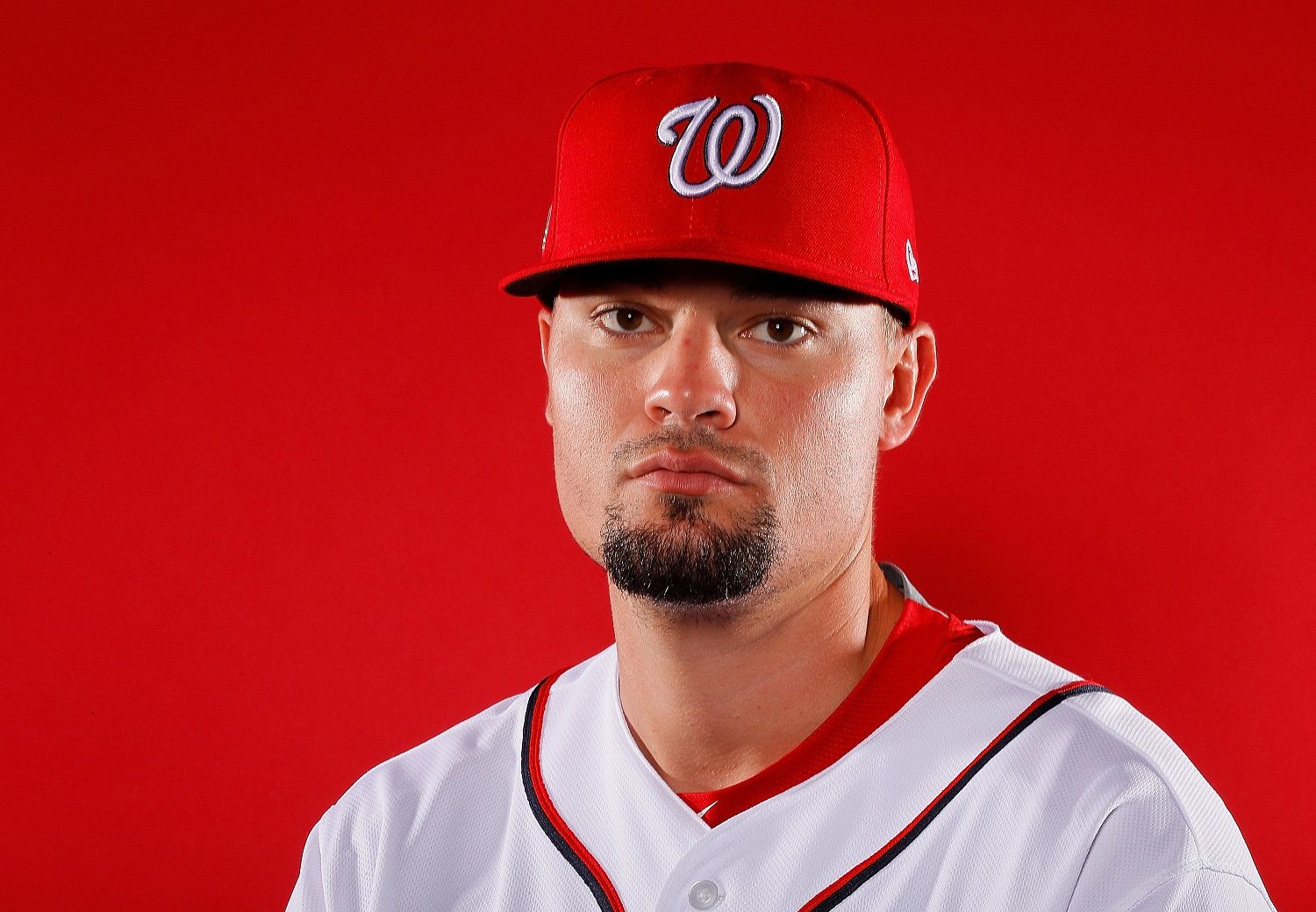WEST PALM BEACH, FL - FEBRUARY 22:  Koda Glover #30 of the Washington Nationals poses for a photo during photo days at The Ballpark of the Palm Beaches on February 22, 2018 in West Palm Beach, Florida.  (Photo by Kevin C. Cox/Getty Images)