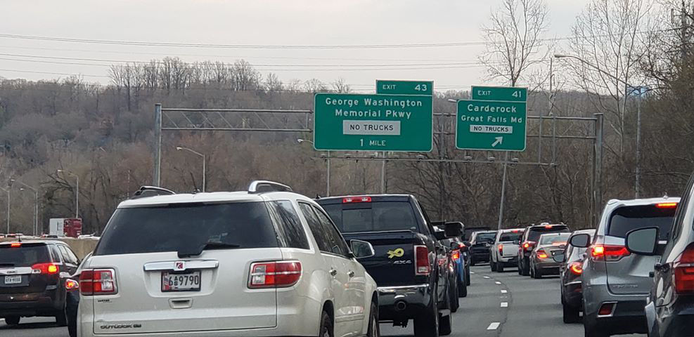 Jessica Carey Mack, through Facebook, told WTOP it took her two hours to get from the National Institutes of Health, in Bethesda, Maryland, to Reston, Virginia. (Courtesy Jessica Carey Mack)