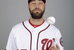 This is a 2019 photo of Matt Grace of the Washington Nationals baseball team. This image reflects the 2019 active roster as of Friday, Feb. 22, 2019, when this image was taken. (AP Photo/Jeff Roberson)