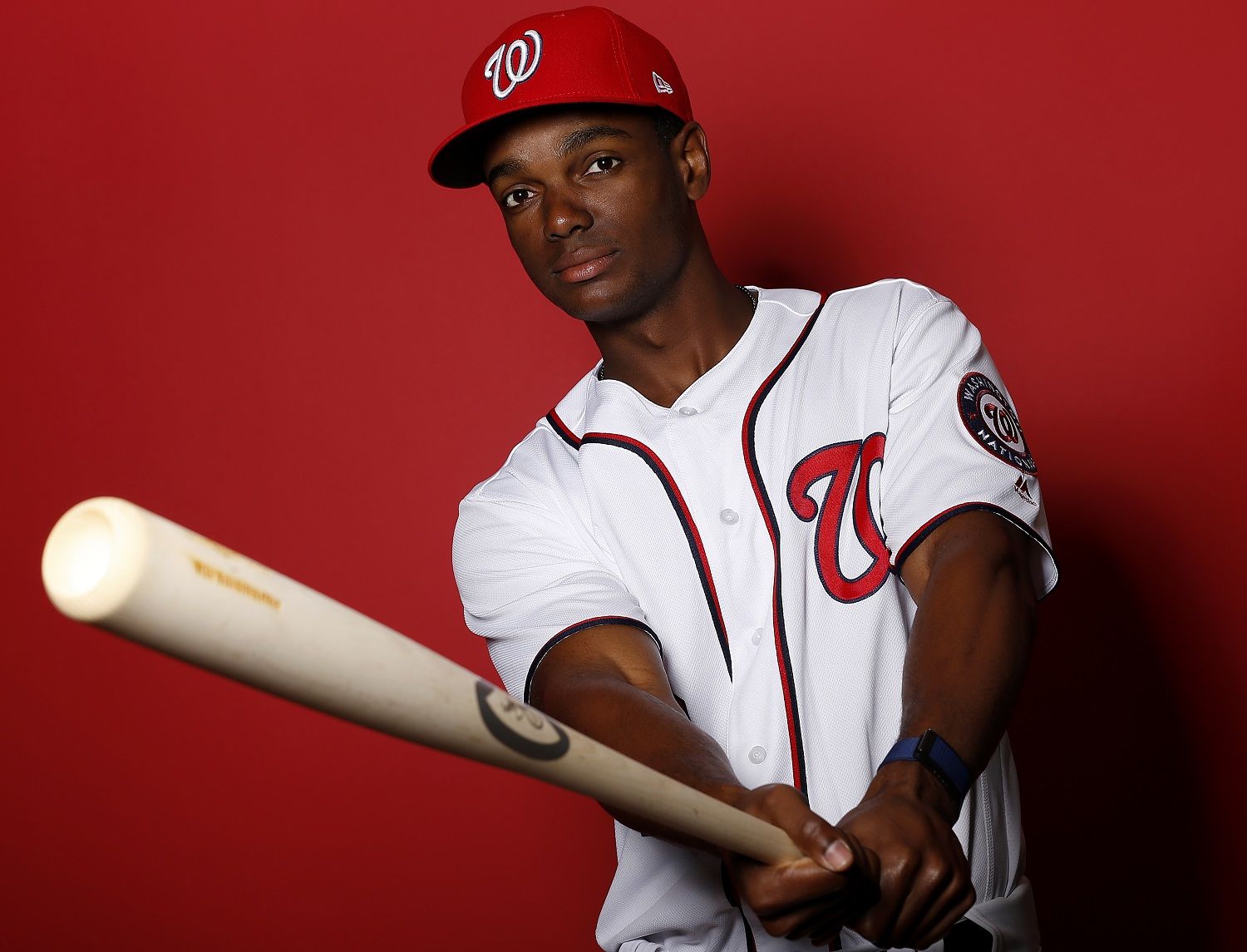 WEST PALM BEACH, FLORIDA - FEBRUARY 22:  Michael Taylor #3 of the Washington Nationals poses for a portrait on Photo Day at FITTEAM Ballpark of The Palm Beaches during on February 22, 2019 in West Palm Beach, Florida. (Photo by Michael Reaves/Getty Images)