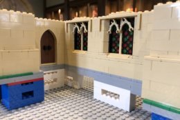 The idea for the LEGO cathedral came from a similar project that took place at the Durham Cathedral a couple years ago. (WTOP/Mike Murillo)