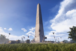 The Washington Monument is beaten and battered by war in Division 2. (Courtesy Ubisoft/Massive)