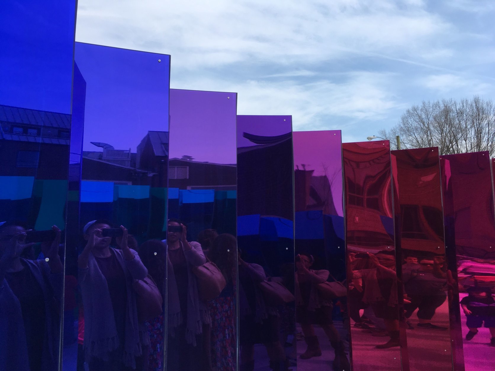 "Mirror Mirror" is a temporary art installation in Alexandria, Virginia. (WTOP/Liz Anderson)